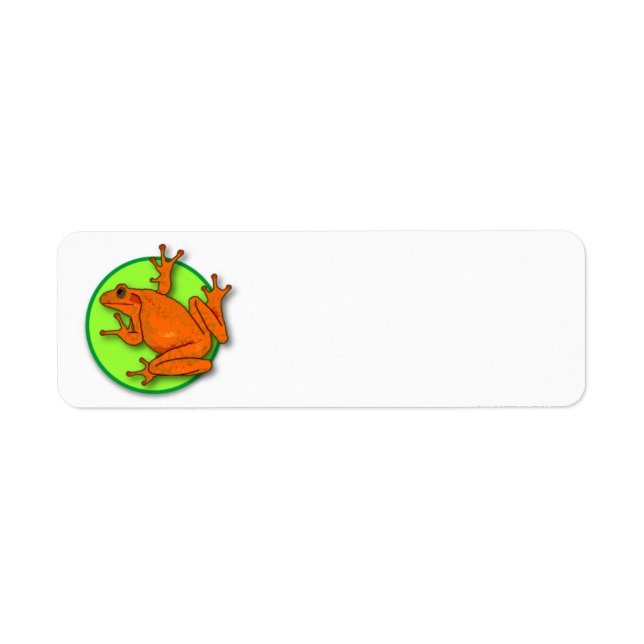 Orange Frog Return Address Label (Front)