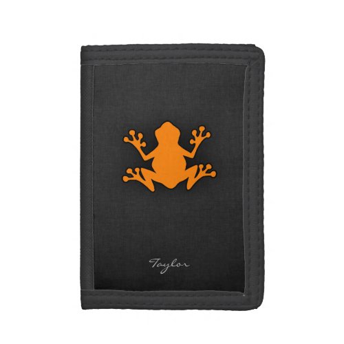 Orange Frog Tri_fold Wallet