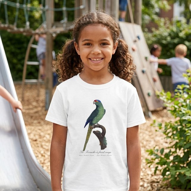 Orange-Fronted Parakeet, Eupsittula Canicularis T-Shirt (Orange-Fronted Parakeet, Eupsittula Canicularis. Girl Basic White T-Shirt)