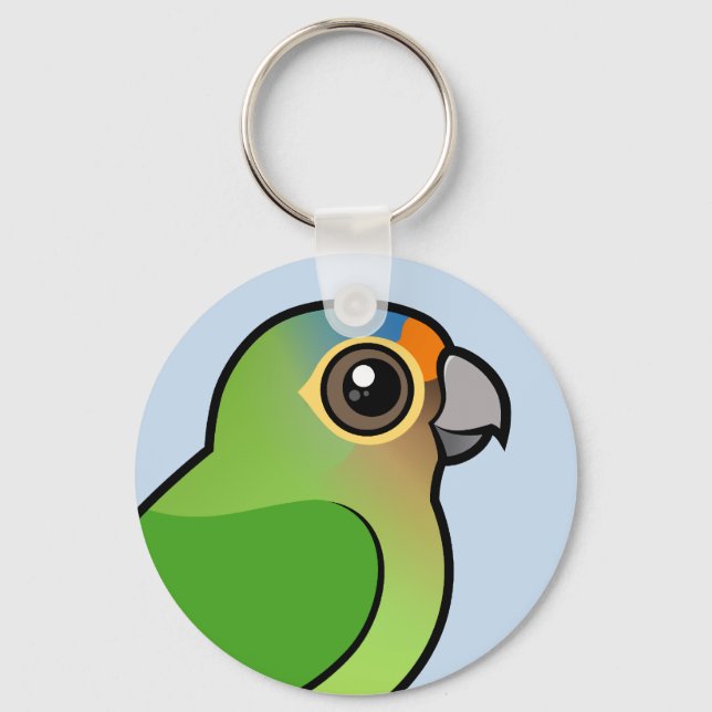 Orange-fronted Parakeet Keychain (Front)