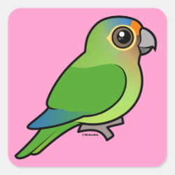 Birdorable Orange-fronted Parakeet Square Sticker