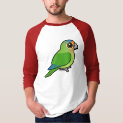 Birdorable Orange-fronted Parakeet Men's Basic 3/4 Sleeve Raglan T-Shirt