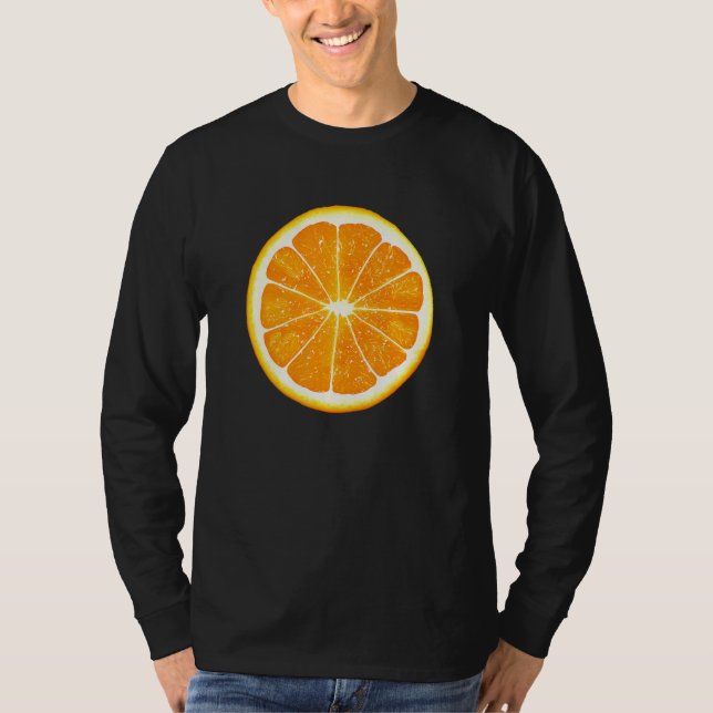 Orange Fruit Beach Vibes Sea Summer Sun Vacation H T-Shirt (Front)