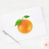 Orange fruit classic round sticker (Envelope)