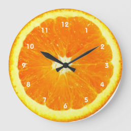 Orange fruit Clock with numbers