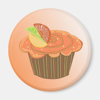 Orange Fruit Cupcake Magnet