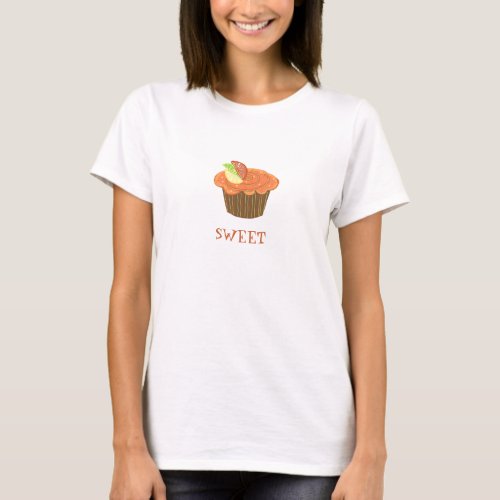 Orange Fruit Cupcake T_Shirt