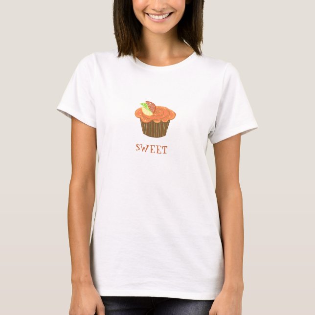 Orange Fruit Cupcake T-Shirt (Front)