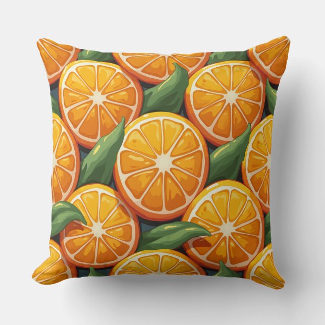 Orange fruit cushion (Front)