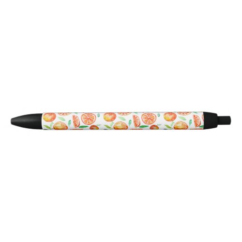 Orange Fruit Cute Watercolor Sweet Citrus Summer Black Ink Pen