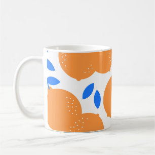 Orange Fruit: Exquisite Blue-Twigged Pattern. Coffee Mug