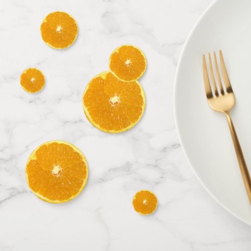 Orange Fruit Fresh Slice Confetti