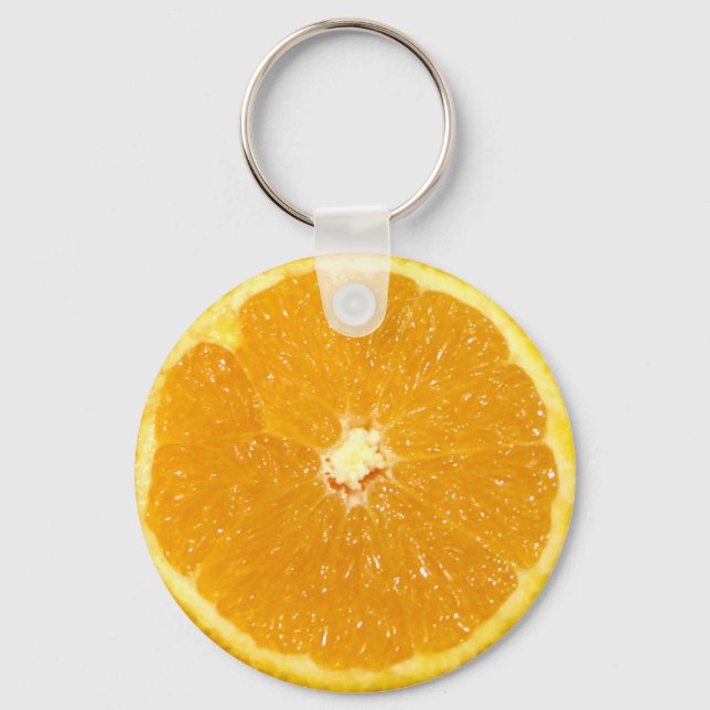 Orange Fruit Fresh Slice Keychain (Front)