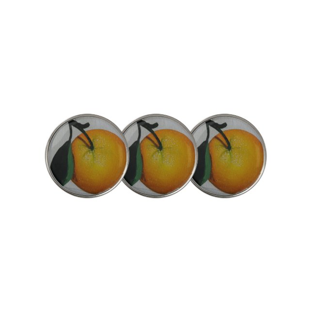 ORANGE FRUIT GOLF BALL MARKER (3 Up)