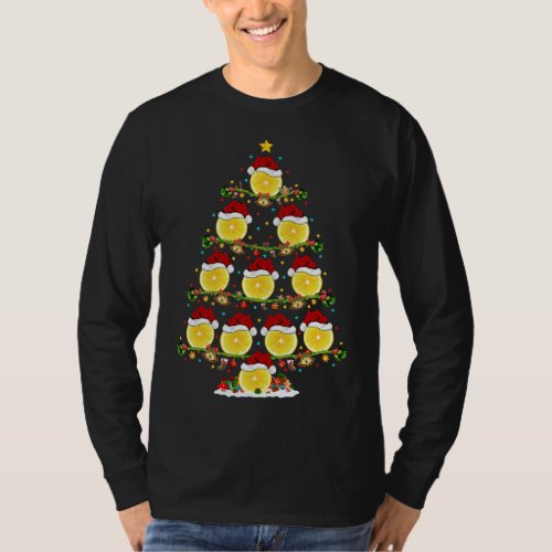 Orange Fruit Lover Lights Xmas Santa Orange Christ T_Shirt