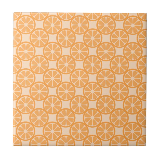 Orange Fruit Oranges Pattern Ceramic Tile (Front)