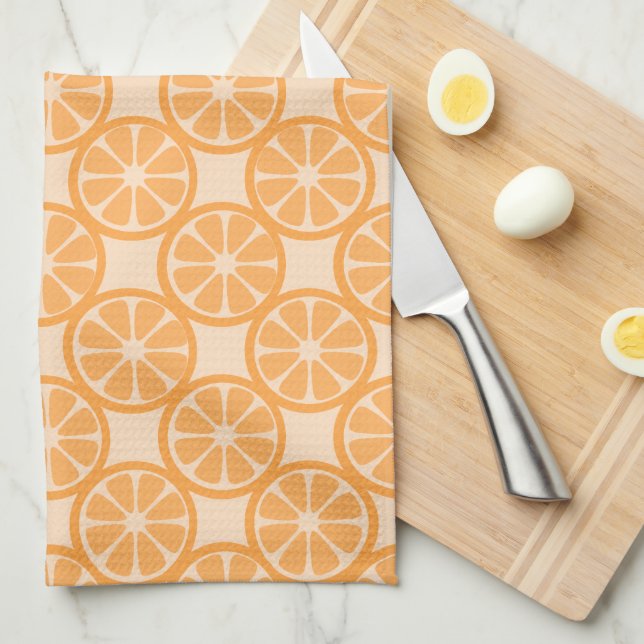 Orange Fruit Oranges Pattern Kitchen Towel (Quarter Fold)