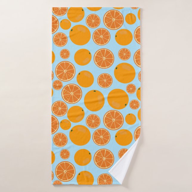 Orange Fruit Pattern Bath Towel (Bath Towel)