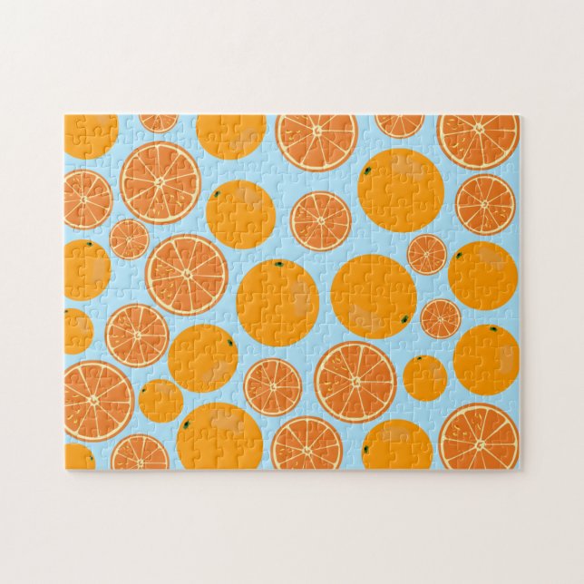 Orange Fruit Pattern Jigsaw Puzzle (Horizontal)