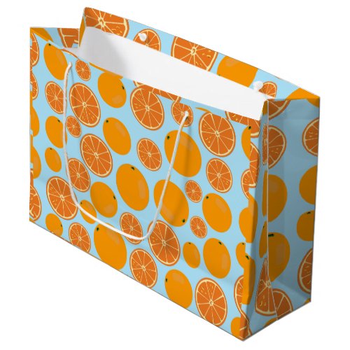 Orange Fruit Pattern Large Gift Bag