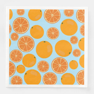 Orange Fruit Pattern Paper Dinner Napkins