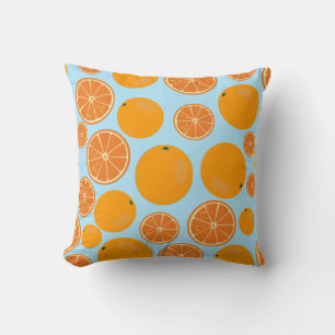 Orange Fruit Pattern Throw Pillow