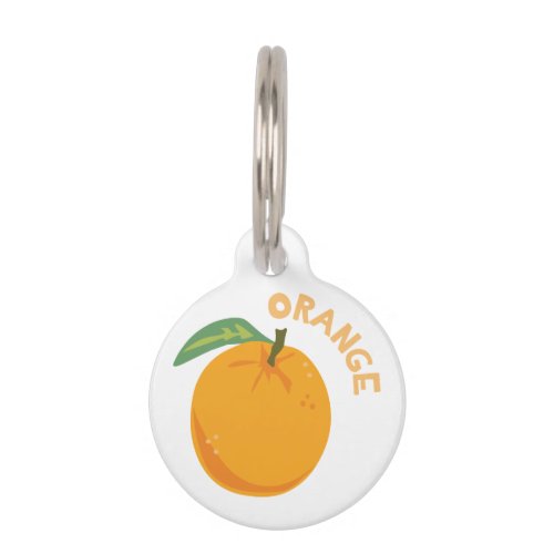 Orange Fruit Pet ID Tag
