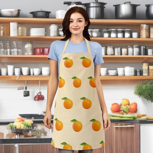 Orange Fruit Seamless Pattern on Apron