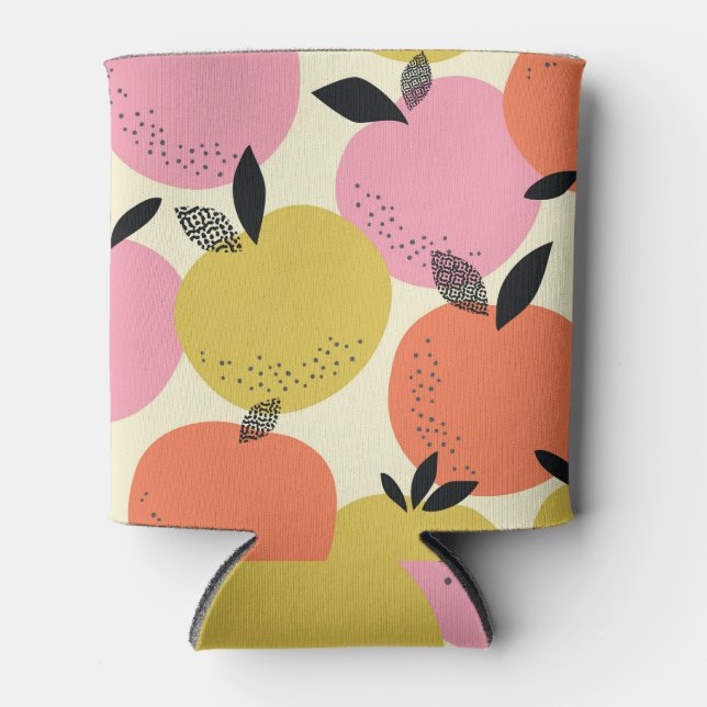 Orange Fruit, Seamless Summer Pattern. Can Cooler (Front)