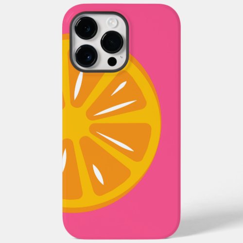 Orange Fruit Simple Hot Pink Modern Case_Mate iPhone 14 Pro Max Case