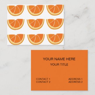Orange Fruit Slice  Business Card