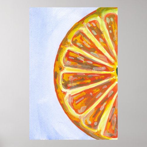 Orange Fruit Slice Poster
