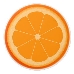 Orange fruit slice pull knob handle