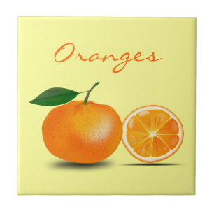 Orange Fruit Slice Simple Classic Food Kitchen Ceramic Tile