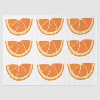 Orange Fruit Slice  Tissue Paper