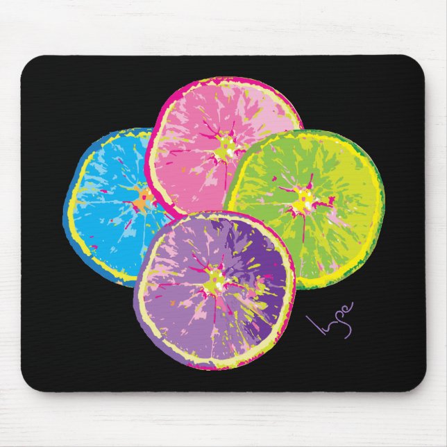 Orange Fruit Slices Pop Art Mouse Pad (Front)