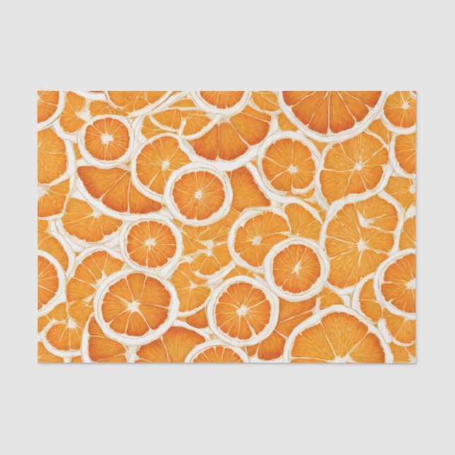 Orange Fruit Slices Tissue Paper (Front)