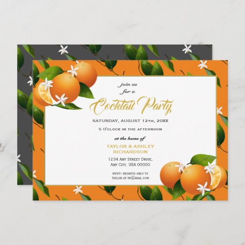 Orange Fruit Summer Party Invitation