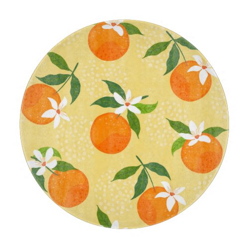 Orange Fruit Vintage Illustration Cutting Board