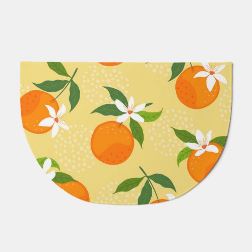 Orange Fruit Vintage Illustration Doormat