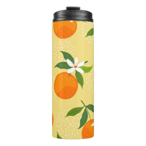 Orange Fruit Vintage Illustration Thermal Tumbler