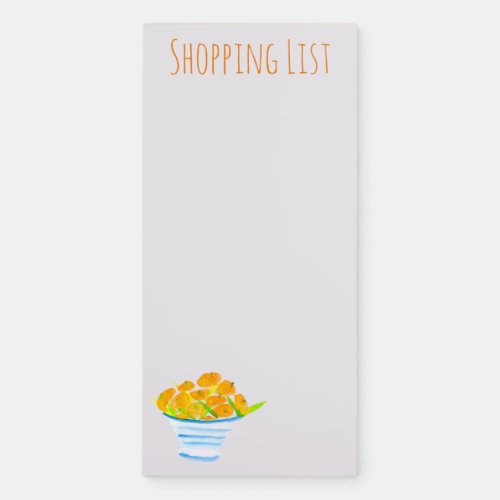 Orange fruit watercolor fruit magnetic notepad