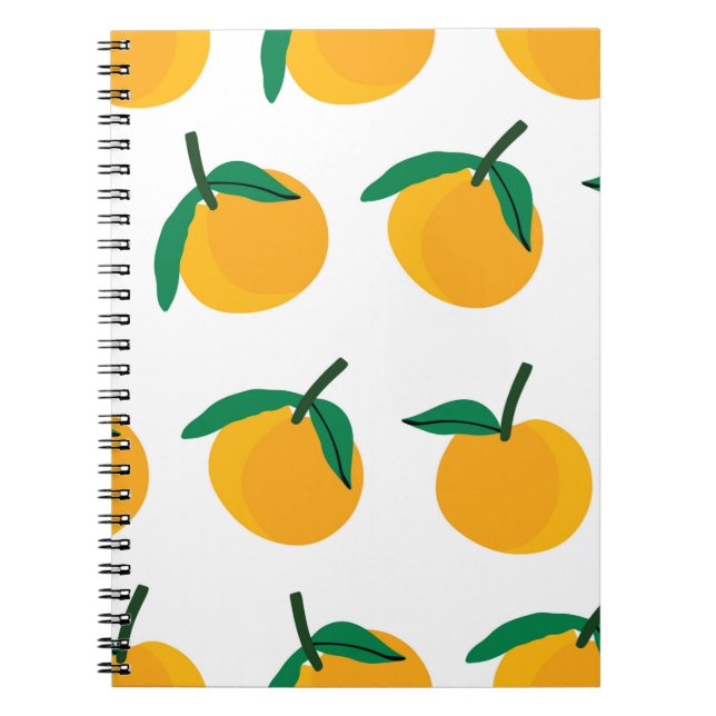 orange fruit with white background seamless patter notebook (Front)