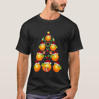 Orange Fruit Xmas Decoration Santa Hat Orange Chri T-Shirt