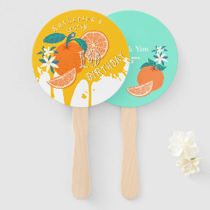 Orange Fruity 10th Birthday Hand Fan