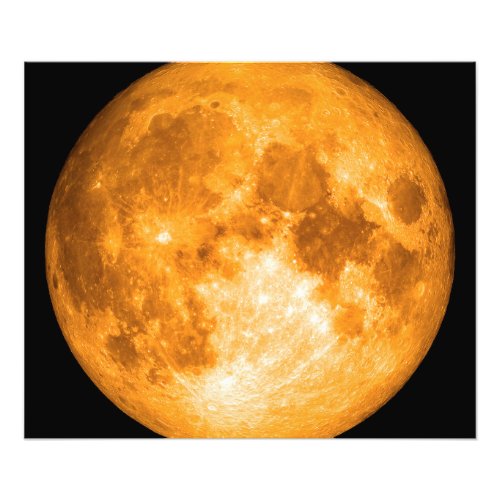 orange full moon photo print