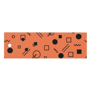 Orange, fun, trendy, geometric Memphis graphic Ruler