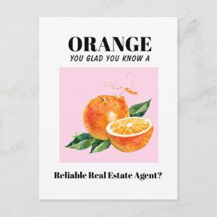 orange Funny Realtor Marketing Mailer Real Estat Postcard