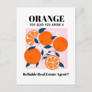 orange Funny Realtor Marketing Mailer   Real Estat Postcard