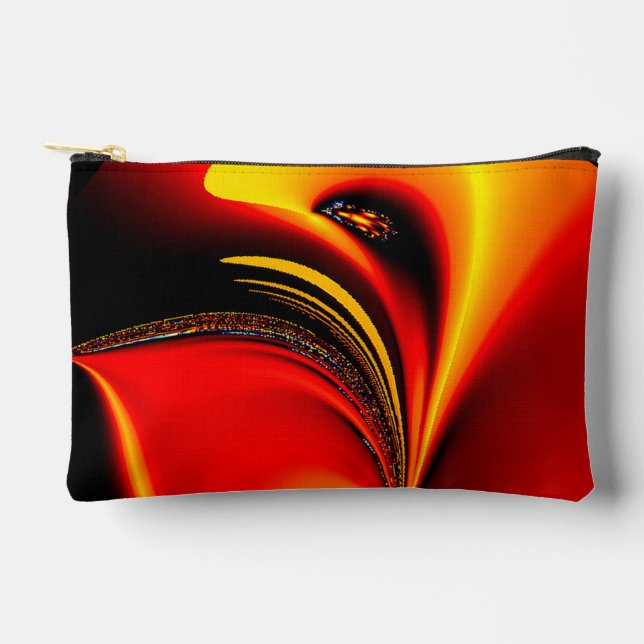 Orange Fury Fractal  Accessory Pouch (Front)